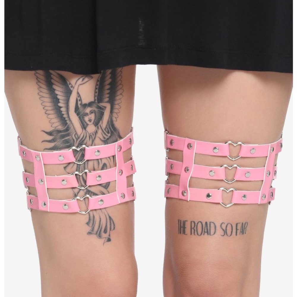 Hot Topic Pink Garter Belt Set
